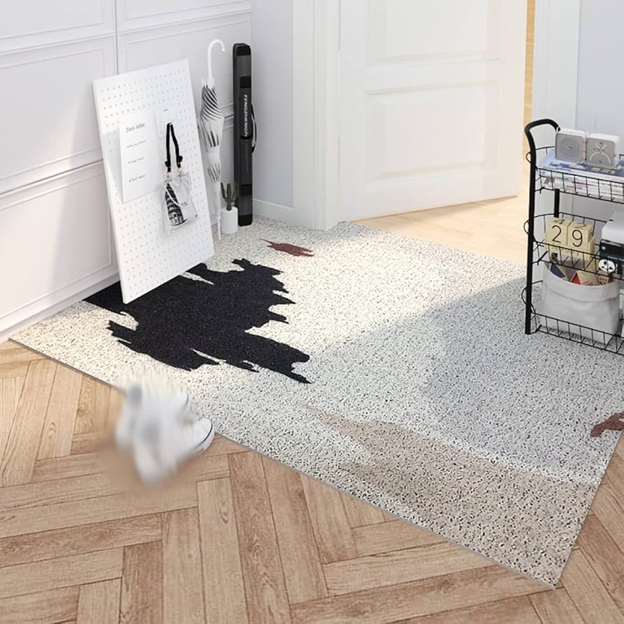 [ハウスXIN] 玄関マット 泥落としマット カラー ドアマット 屋外 玄関マット エントランスマット 耐磨耗性 耐摩耗性マット 洗える 屋内 屋外  業務用 家庭用 滑り止め付き ドアマット 室外 室内 雨 雪 軽量 50x80cm PVC 汚れを防ぐ おしゃれ フロアマット